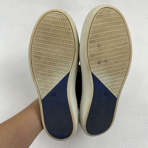 ROTHY'S Black Original Slip On Sneakers Size 6 Washable Knit Recycled Materials - Picture 9 of 10